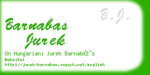 barnabas jurek business card